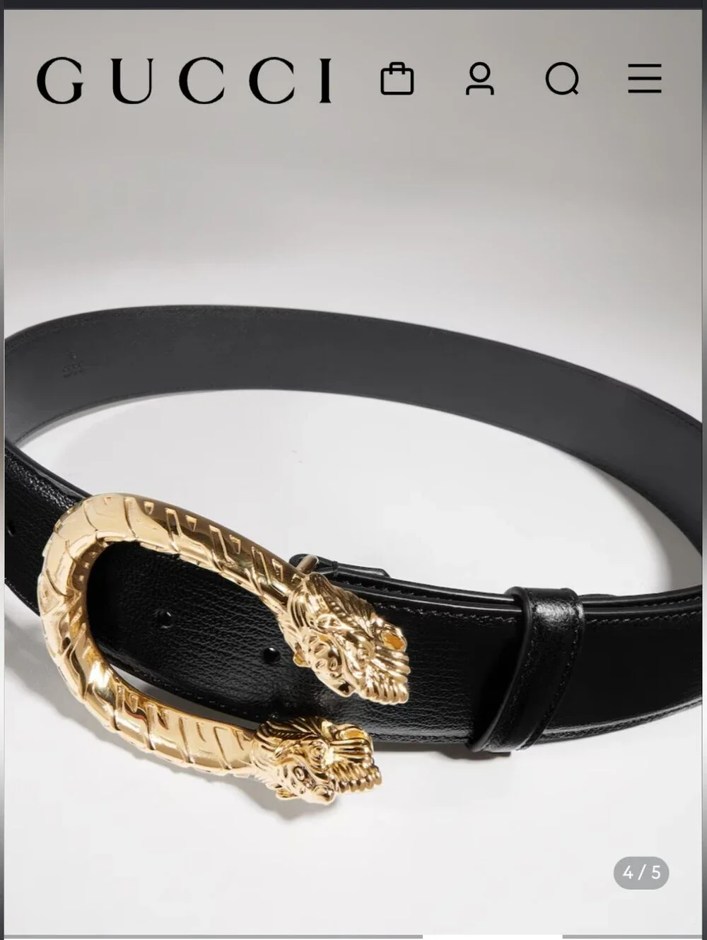 Nwt Box And Dust Bag - Gucci Dionysus Gold HW / Black Belt Size 90